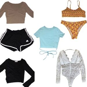 6 PC Womens Juniors Clothing Lot Bundle Size XS